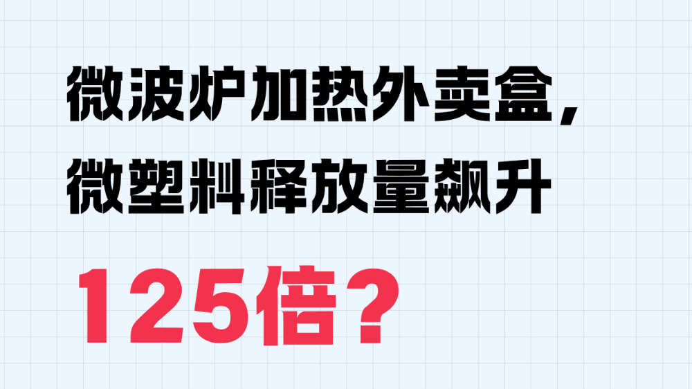 微波炉加热外卖盒，微塑料释放飙升125倍？